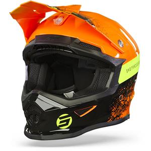 SHOT Furious Kid Roll Orange Neon Yellow Glossy Offroad Helmet