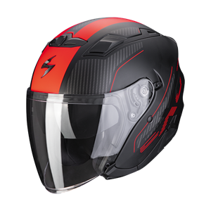 Scorpion EXO-230 Condor Matt Black-Red Jet Helmet