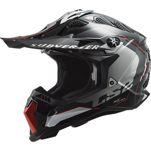 LS2 MX700 Subverter Arched Black Silver Titan. Offroad Helmet