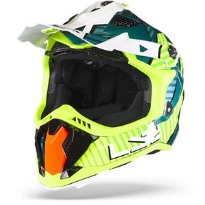 LS2 MX700 Subverter Astro GL.Cobalt H-V Yellow Offroad Helmet