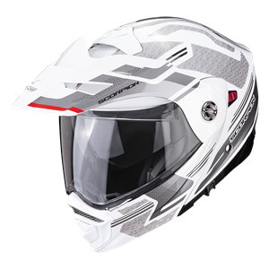 Scorpion ADX-2 Carrera Pearl White-Silver Adventure Helmet