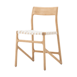 Gazzda Fawn chair houten eetkamerstoel whitewash - met cotton webbing white 2001