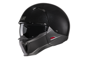 HJC i20 Solid Black / Semi Flat Titanium Jet Helmet