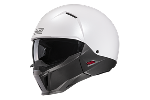 HJC i20 Pearl White / Semi Flat Black Jet Helmet