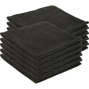10x Zwarte Bardoeken Schoonmaakdoeken 40 X 40 Cm Microvezel Materiaal - Vaatdoekjes