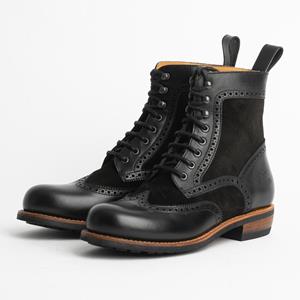 ROKKER Frisco Brogue Lady Black Motorcycle Boots