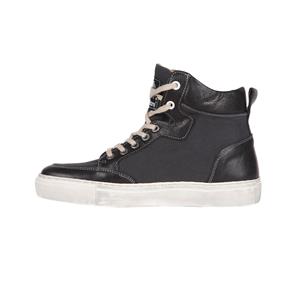 Helstons Maya Canvas Armalith Leather Grey Black Shoes