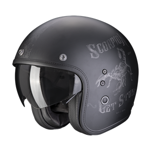 Scorpion Belfast Evo Pique Matt Black-Silver Jet Helmet