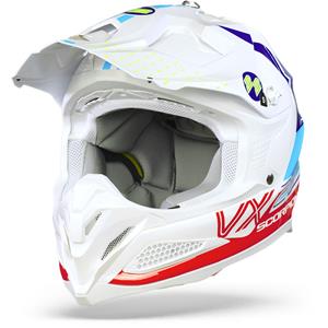 Scorpion VX-22 Air Ares White-Blue-Red Offroad Helmet