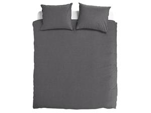 TotaalBED Dekbedovertrek Lou Dark grey 140x200/220 |  Tweepersoons