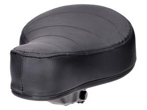 OEM Standard Sattel / Sitz vlak zwart abgesteppt gefedert met Puch-Schriftzug voor Puch Brommer