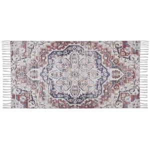 Beliani - Orientalischer Teppich mehrfarbig Kurzflor Fransen rechteckig 80 x 150 cm Kelkit - Bunt