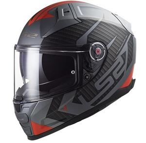LS2 FF811 Vector II Splitter Matt Titanium Red Full Face Helmet