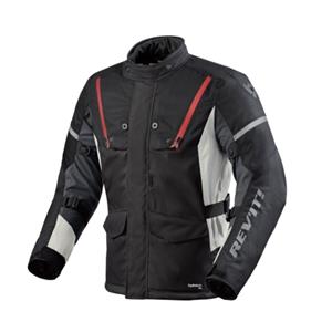 REV'IT! Horizon 3 H2O Jacket, Textiel motorjas heren, Zwart Rood