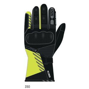 IXS Glasgow-ST 2.0, Tussenseizoen motorhandschoenen, Zwart Fluogeel