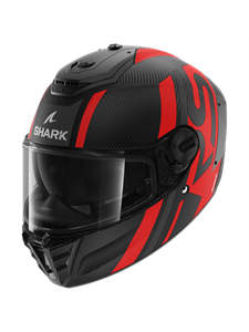 Shark Spartan RS Carbon Shawn Mat Carbon Anthracite Red DAR Full Face Helmet