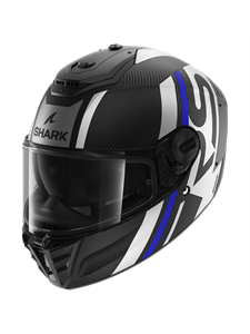 Shark Spartan RS Carbon Shawn Mat Carbon Blue Silver DBS Full Face Helmet