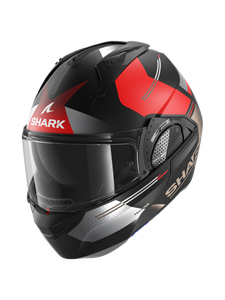 Shark Evo Gt Tekline Mat Black Chrom Red KUR Modular Helmet
