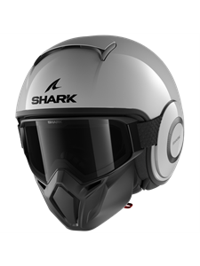 Shark Street Drak Blank Gun Silver S05 Jet Helmet 