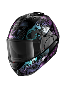 Shark Evo ES K-Rozen Black Violet Glitter KVX Modular Helmet