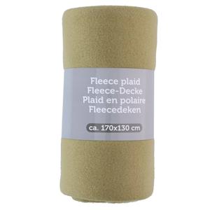 Excellent Houseware Polyester Fleece Deken/dekentje/plaid 170 X 130 Cm Mosgroen - Plaids