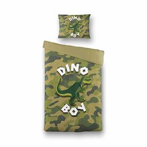 Fresh&Co Kids Dino Army Dekbedovertrek 140 x 200 cm - Kinderovertrek Dekbedovertrek
