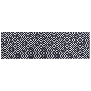 BELIANI Loper vloerkleed 60 x 200 cm zwart en wit KARUNGAL