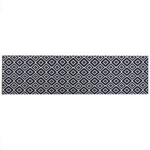 BELIANI Loper vloerkleed 80 x 300 cm zwart en wit KARUNGAL