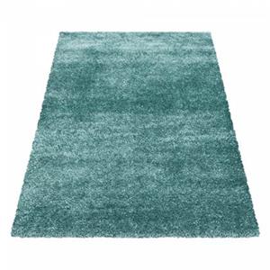 FlyCarpets Nox Hoogpolig Vloerkleed Aqua Blauw Effen 200 X 290 CM