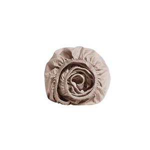 Yumeko hoeslaken katoen satijn dusty rose 100x210x30