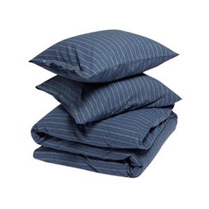 Yumeko overtrekset velvet flanel denim blue stripe 240x220 + 2/60x70