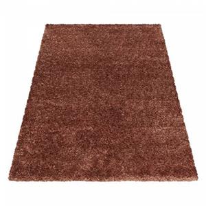 FlyCarpets Nox Hoogpolig Vloerkleed Koper Effen 140 X 200 CM