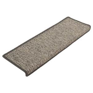 vidaXL Treppenmatten Selbstklebend Sisal 15 Stk. 65x25 cm Grau & Beige 