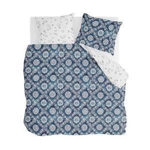 Walra Dekbedovertrek Crossed Flowers - 240x220 - Blauw / Off White