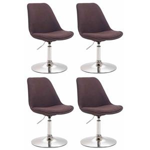 CLP Set van 4 eetkamerstoelen Maverick Chroom frame Stof