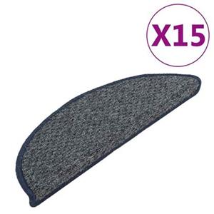 vidaXL Treppenmatten 15 Stk. Dunkelblau 65x25 cm 