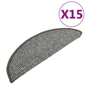 VidaXL Trapmatten 15 st 65x25 cm grijs