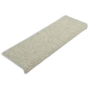 vidaxl Trapmatten zelfklevend 15 st sisal-look 65x25 cm grijs