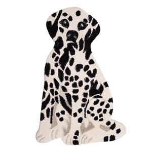 Kinderteppich Teppich Läufer Kinder Hund Dalmatiner Schwarz Weiß 90 cm, Clayre & Eef, Hund