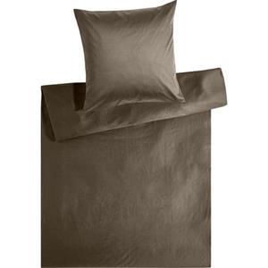 Kneer Bettwäsche "Edel-Satin Uni", (3 tlg.), in Satin Qualität, 100% Baumwolle, in 135x200 cm und 155x220 cm, Bett- und Kopfkissenbezug mit Reißverschluss, Satin mit seidigem G