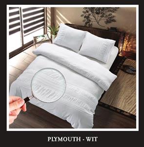 The Luxury Home Collection Hotel Home Collection - Dekbedovertrek - Plymouth - Wit