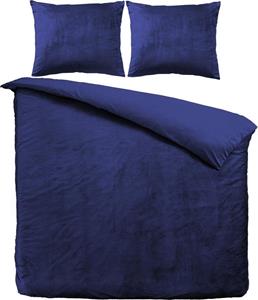 Velvet Dreams Dekbedovertrek - Blauw - 200x200/220 + 2 Kussensloop 60x70 cm (2-pers)