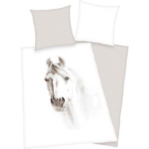 HERDING Bettwäsche Weißes Pferd 135 x 200 cm