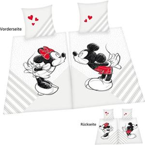 Disney Partnerbettwäsche "Disney´s Mickey und Minnie Mouse", Partnerbettwäsche bestehend aus 1x Minnie Mouse Bettwäsche und 1x Mickey Mouse Bettwäsche