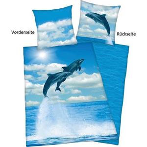 Young Collection Tweezijdig te gebruiken overtrekset Dolfijnen met een geweldig motief (2-delig)