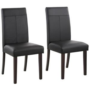 Home affaire 4-Fußstuhl "Rubin", (Set), 6 St., Kunstleder, Im 2er, 4er oder 6er-Set, mit honigfarbenen oder dunkelbraunen Beinen
