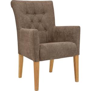 Home affaire Eetkamerstoel King Fauteuil met knoopdetails, gestoffeerde stoel (1 stuk)