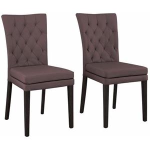 Home affaire 4-Fußstuhl "Colorado", (Set), 6 St., Kunstleder, Beine aus massiver Buche, wengefarben lackiert, Im 2er, 4er oder 6er-Set