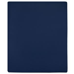 vidaXL Spannbettlaken Jersey Marineblau 90x200 cm Baumwolle 