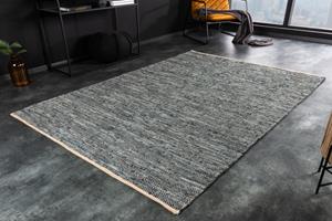 Teppich »PURE 230x160cm blau / beige«, riess-ambiente, rechteckig, Höhe 10 mm, Wohnzimmer · Leder · Hanf · Schlafzimmer · Industrial Design